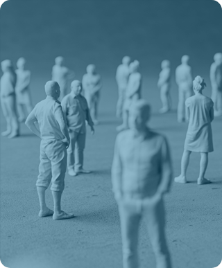 3D people standing in a ground - ONLINETOKEN- Queue Management Solution